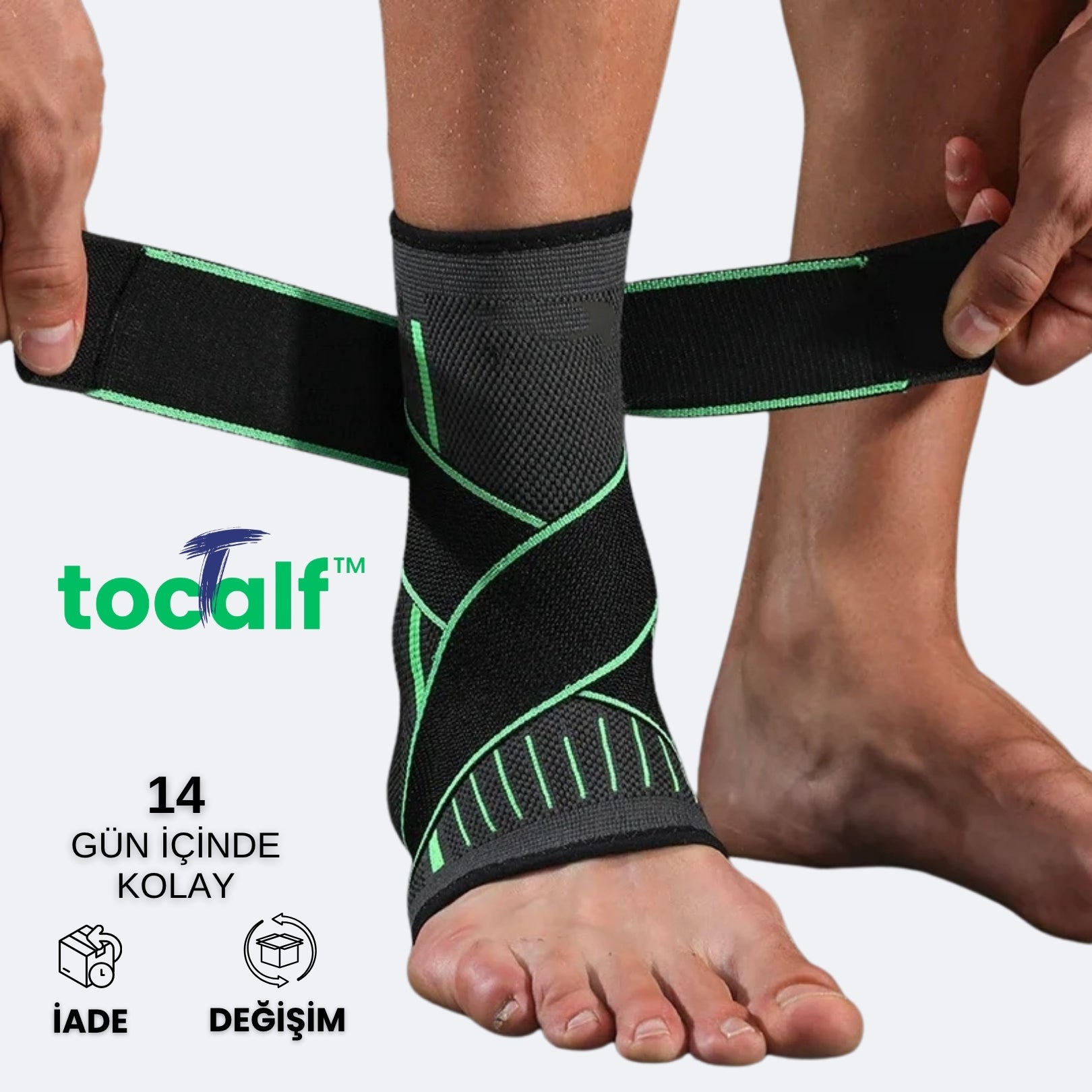 Tocalf™ Faster - Kemer Destekli Kompresyon Ayak Bilekliği